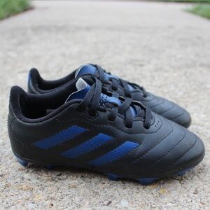 Adidas Kids Black/Blue Soccer Goletto VIII Firm Ground Cleats Sz 13K